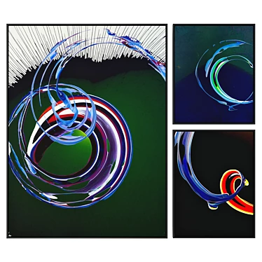 Contemporary Abstract Art Set 3D model image 1 