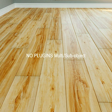 Natural Wood Laminate Flooring 3D model image 1 