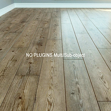 Natural Wood Laminate Flooring 3D model image 1 