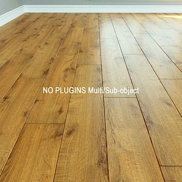 Title: Natural Wood Laminate Flooring 3D model image 1 