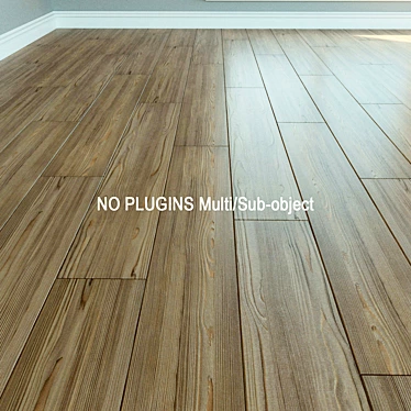 Natural Wood Laminate Flooring 3D model image 1 