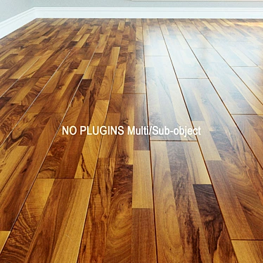 Natural Wood Laminate Flooring 3D model image 1 