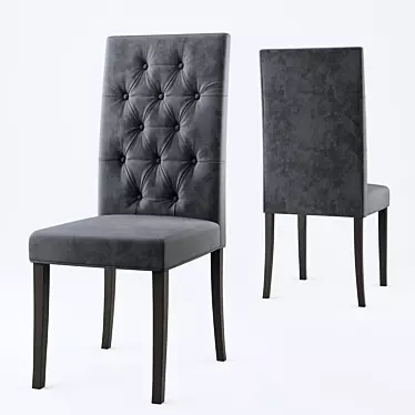 Montrose Platinum Gray Chairs 3D model image 1 