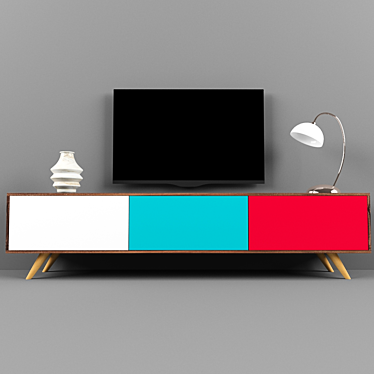 Sleek TV Console - Modern Design 3D model image 1 