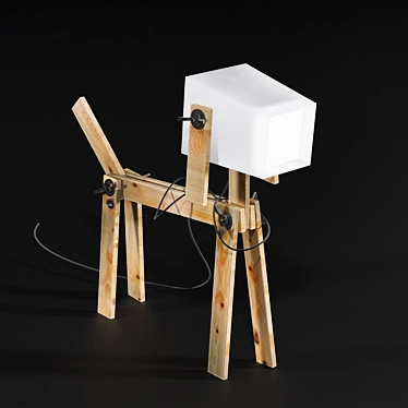 Whimsical Dog Table Lamp 3D model image 1 