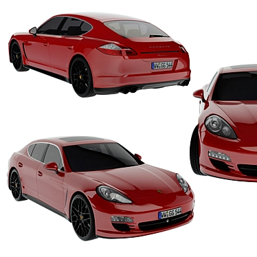 Luxurious Powerhouse: Porsche Panamera S 3D model image 1 