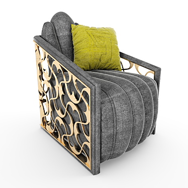 Modern Geo Armchair: Stylish & Comfortable 3D model image 1 