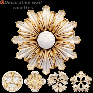 Elegant Wall Rosettes for Stylish Decor 3D model image 1 