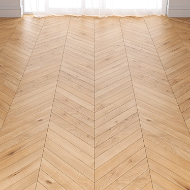 Beech Wood Parquet: Deck, Chevron & Herringbone 3D model image 1 