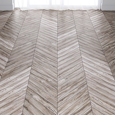 Gray Walnut Parquet: Deck, Chevron & Herringbone 3D model image 1 