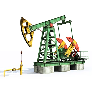 Title: Animated Rocking Machine for Oil Extraction 3D model image 1 