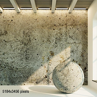 Title: Vintage Loft Concrete Wall 3D model image 1 