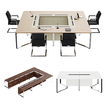 Sleek I-Meet Tables 3D model image 1 