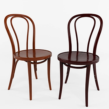 Vienna Style Dining Chair - Elegant & Classic Furniture 3D model image 1 