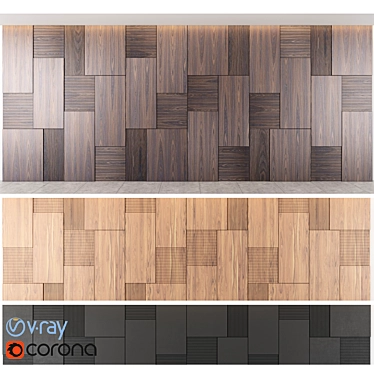 15 Panel Wall - Texture Included 3D model image 1 
