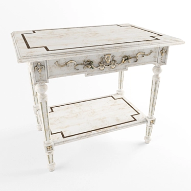 Antique Empire Style Table 3D model image 1 