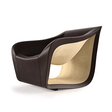 Split Armchair | Ale Hull Studio | Stylish Design 3D model image 1 