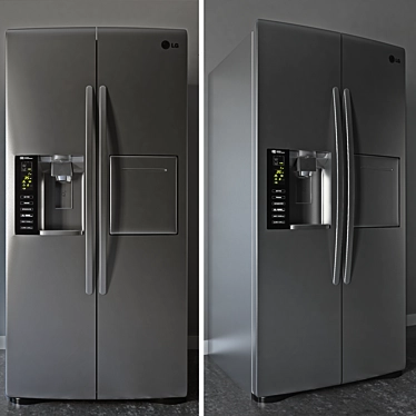 LG Side by Side Fridge 3D model image 1 