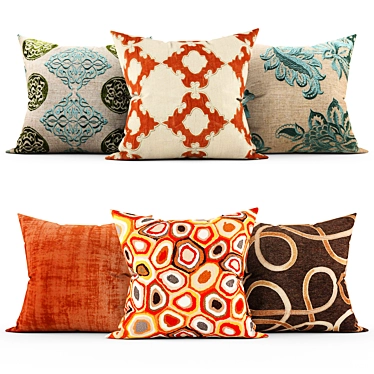 Fancy Home Decor Pillows 3D model image 1 