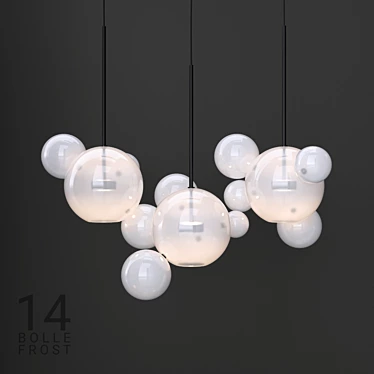 Designer Giopato & Coombes BOLLE 14 Bubble Chandelier 3D model image 1 