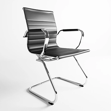 Elegant Colorado Leather Chair 3D model image 1 