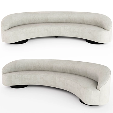 Sleek Serpentine Sofa Set 3D model image 1 