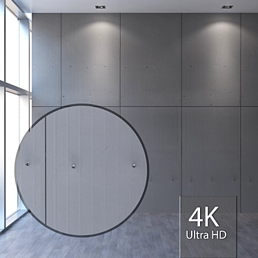 Seamless 4K Metal Wall Panel 3D model image 1 