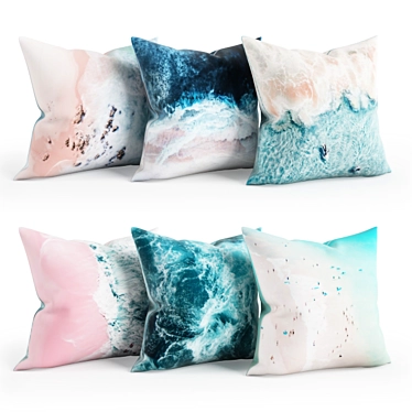 Coastal Comfort Pillow Set 3D model image 1 