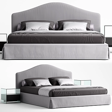 Luxurious Busnelli Mayfair Bed 3D model image 1 