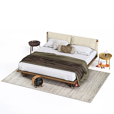 Alivar Cuddle Bed: Comfort Meets Style 3D model image 1 
