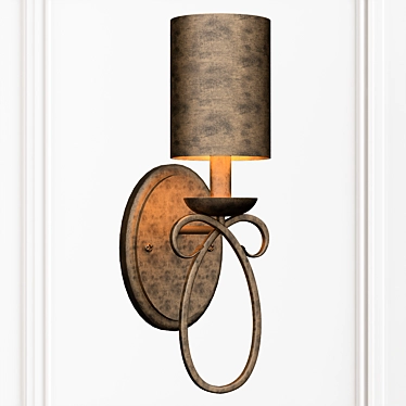 Elegant Illuminating Wall Fixture 3D model image 1 