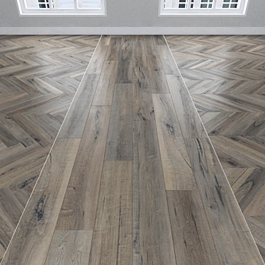 Maple Parquet: Herringbone, Linear & Chevron 3D model image 1 