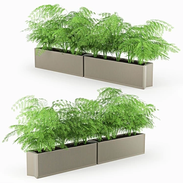 Terracotta Flowerbed: Elegant and Durable 3D model image 1 