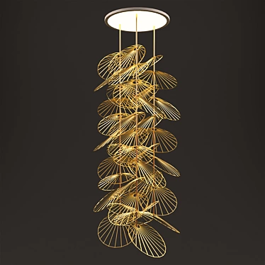 Sleek LED Pendant Light 3D model image 1 