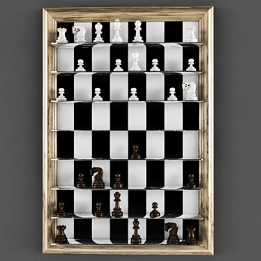 Elegant Chess Set: A Captivating Décor Piece 3D model image 1 