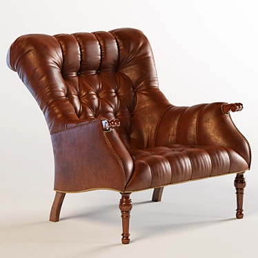 Elegant Leopold Chair 3D model image 1 