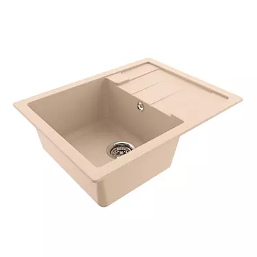 Title: SCHOCK ASTER 45D - Sleek and Functional Sink 3D model image 1 