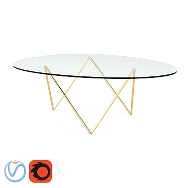 Gubi Pedrera Coffee Table: Sleek Design and Functional Elegance 3D model image 1 