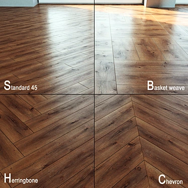 Natural Wood Parquet Flooring 3D model image 1 