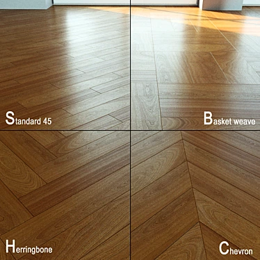 Title: Natural Wood Parquet Flooring 3D model image 1 