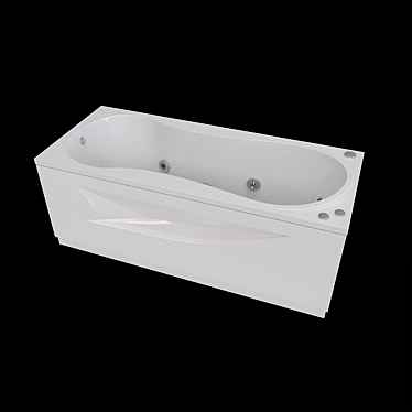 Luxury AquaTek Acrylic Bathtub 3D model image 1 