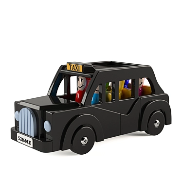 Vintage Red London Taxi Toy 3D model image 1 