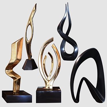 Title: Dynamic Sculptures by Burlini and Kagan 3D model image 1 