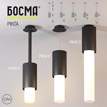 Bosma PIKTA Pendant Light 3D model image 1 