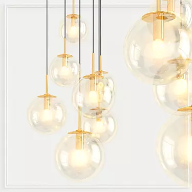 Limburg Glass Ceiling Lamp 3D model image 1 