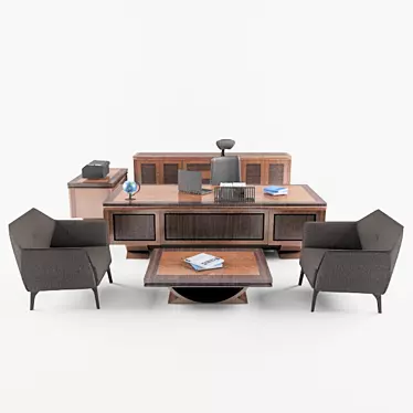 Executive Office Desk 3D model image 1 