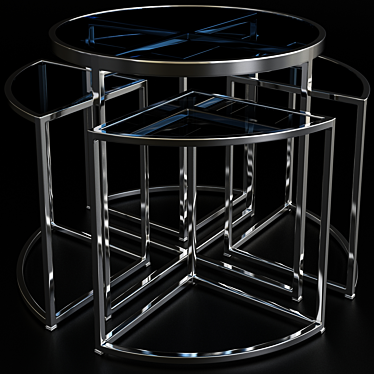 Modern Glass Coffee Table 3D model image 1 