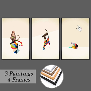 Artistic Wall Decor Set 3D model image 1 