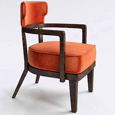 Zoe Small Armchair: Stylish Comfort 3D model image 1 