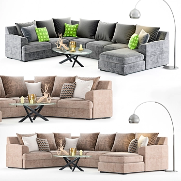 Modern Comfort: Bonaldo Sofa 3D model image 1 